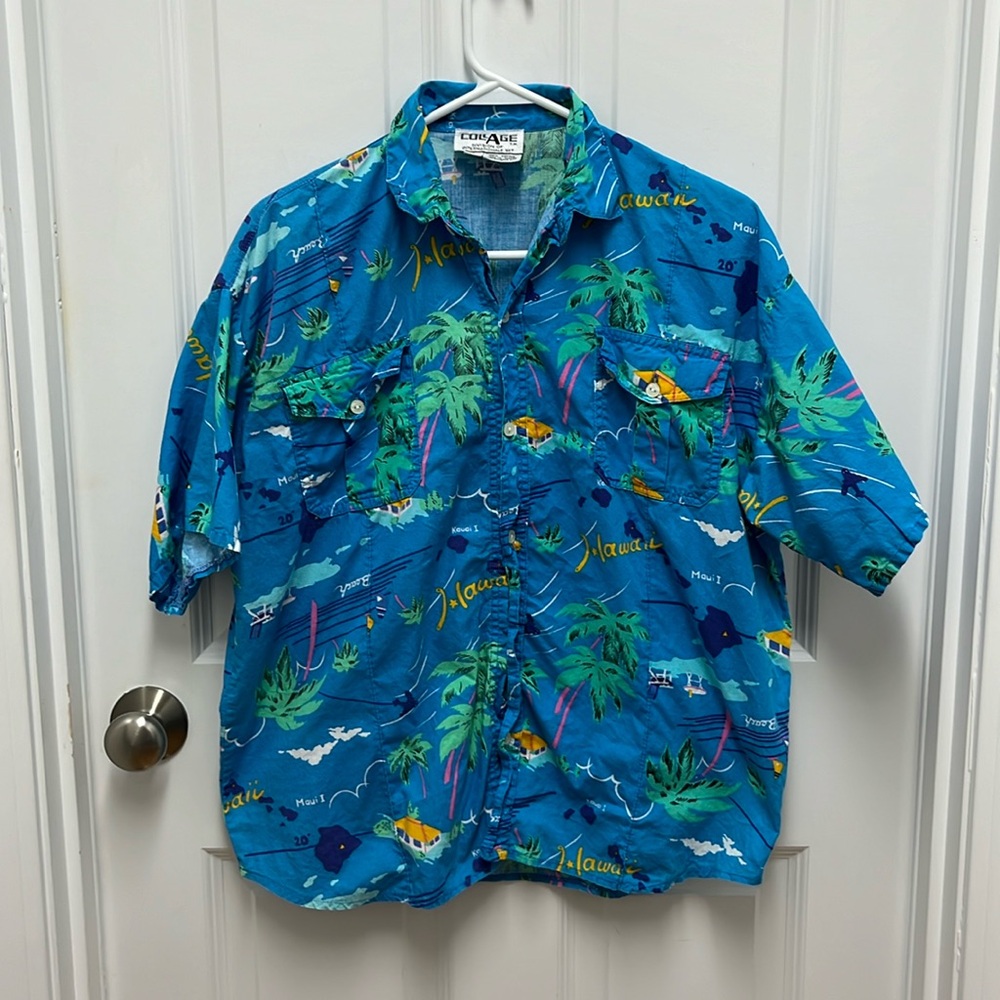 ViNTAGE Hawaiian 100% Cotton‎ Casual Button-down